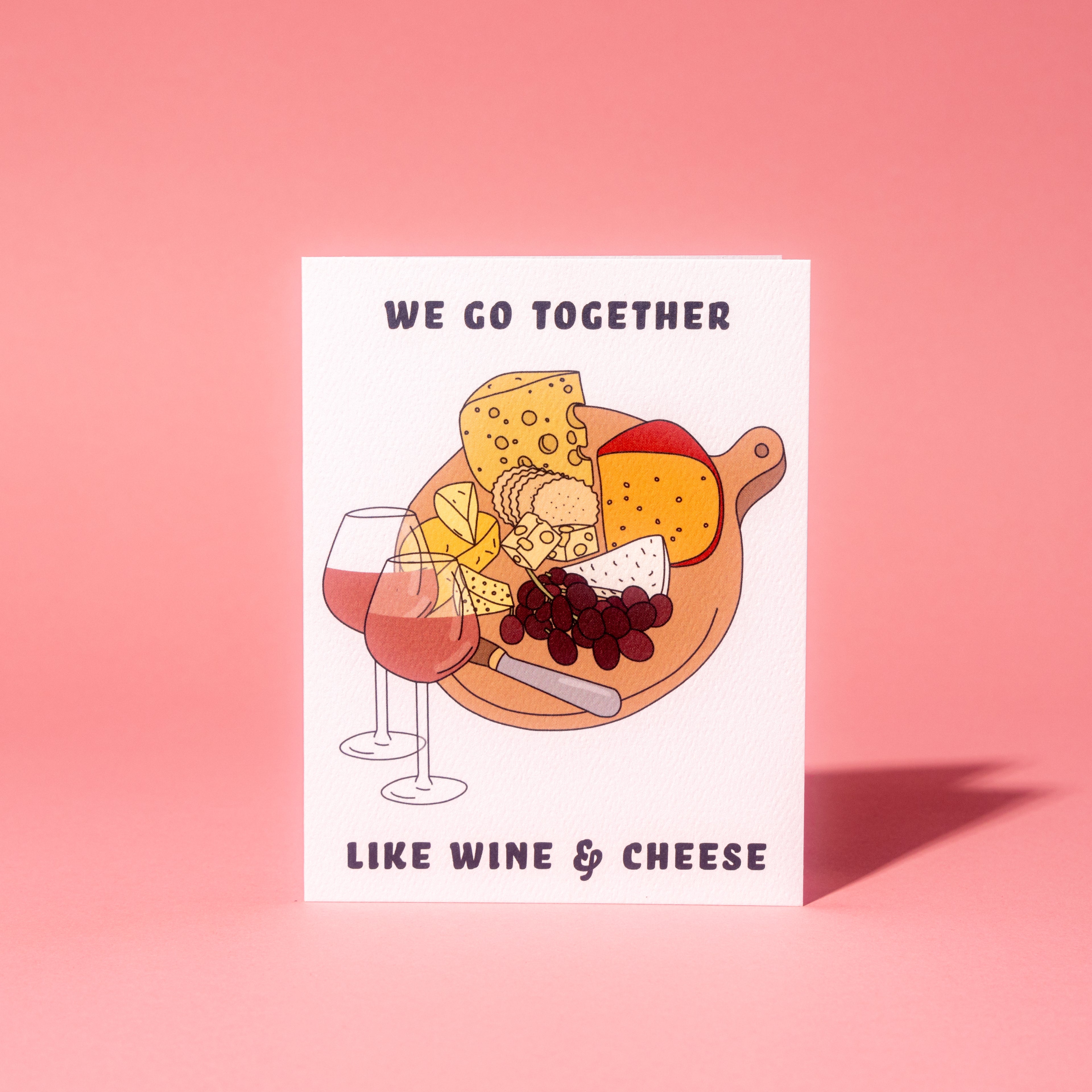 Wine & Cheese Anniversary Greeting Card