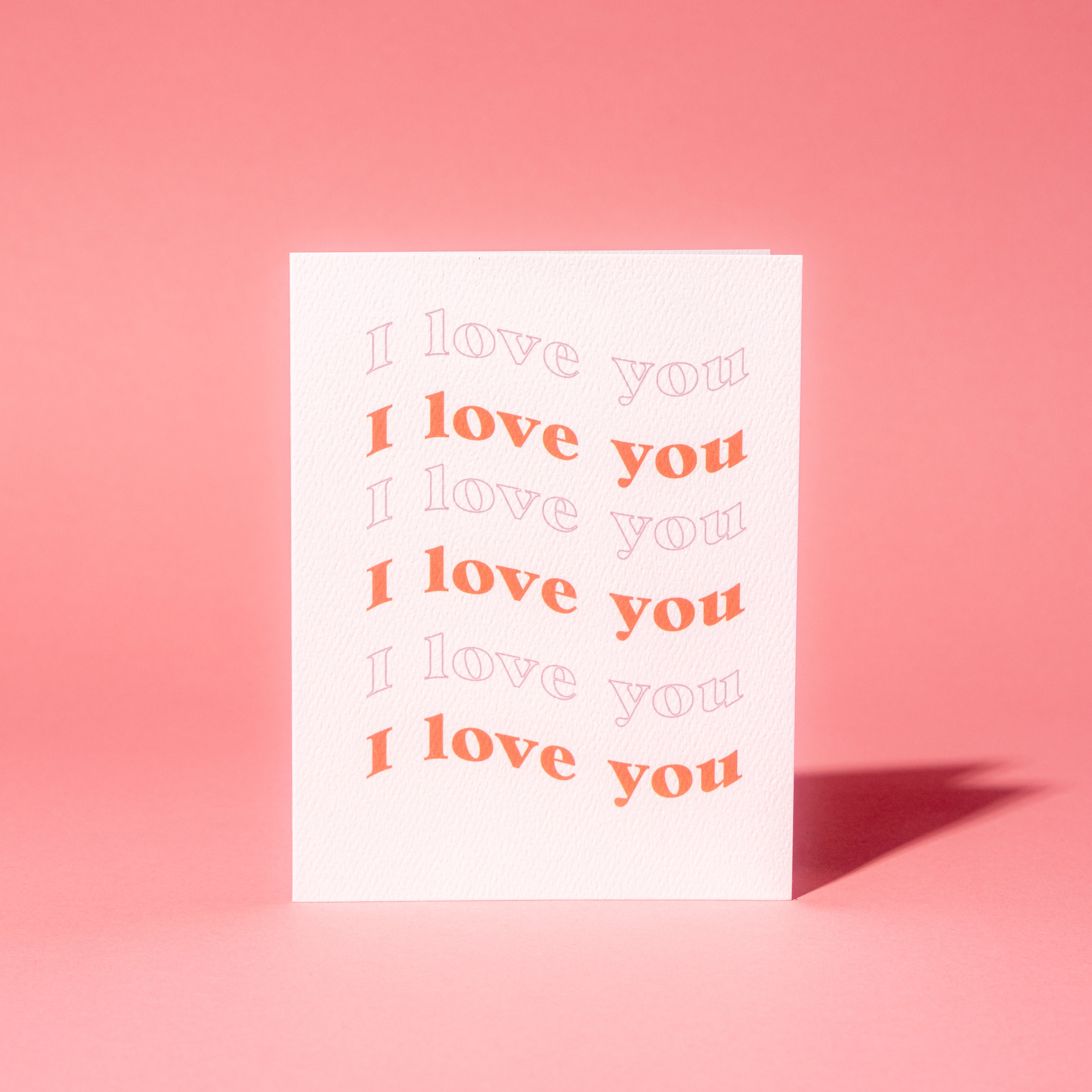 I Love You Text Greeting Card