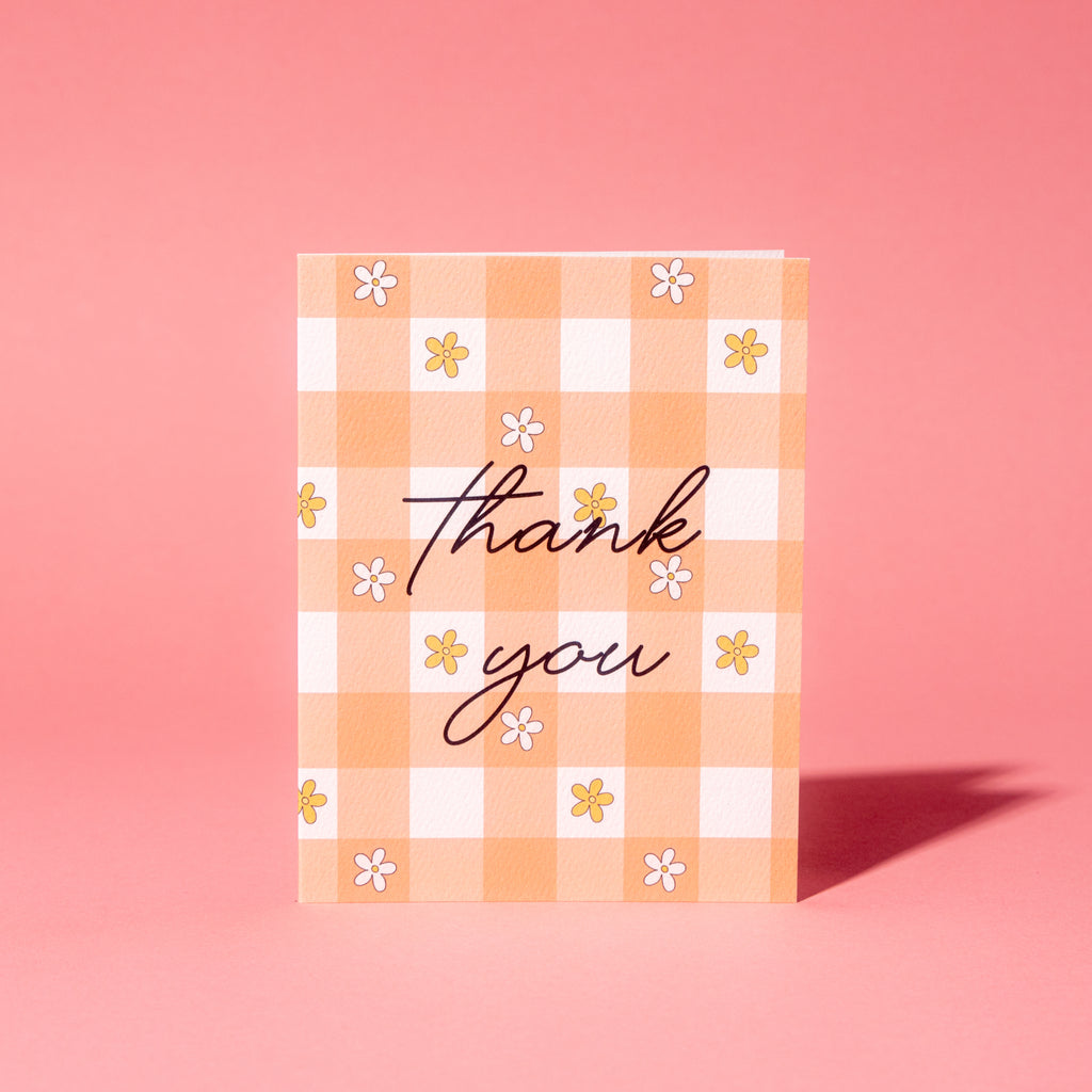 Thank You Flowers Gingham
