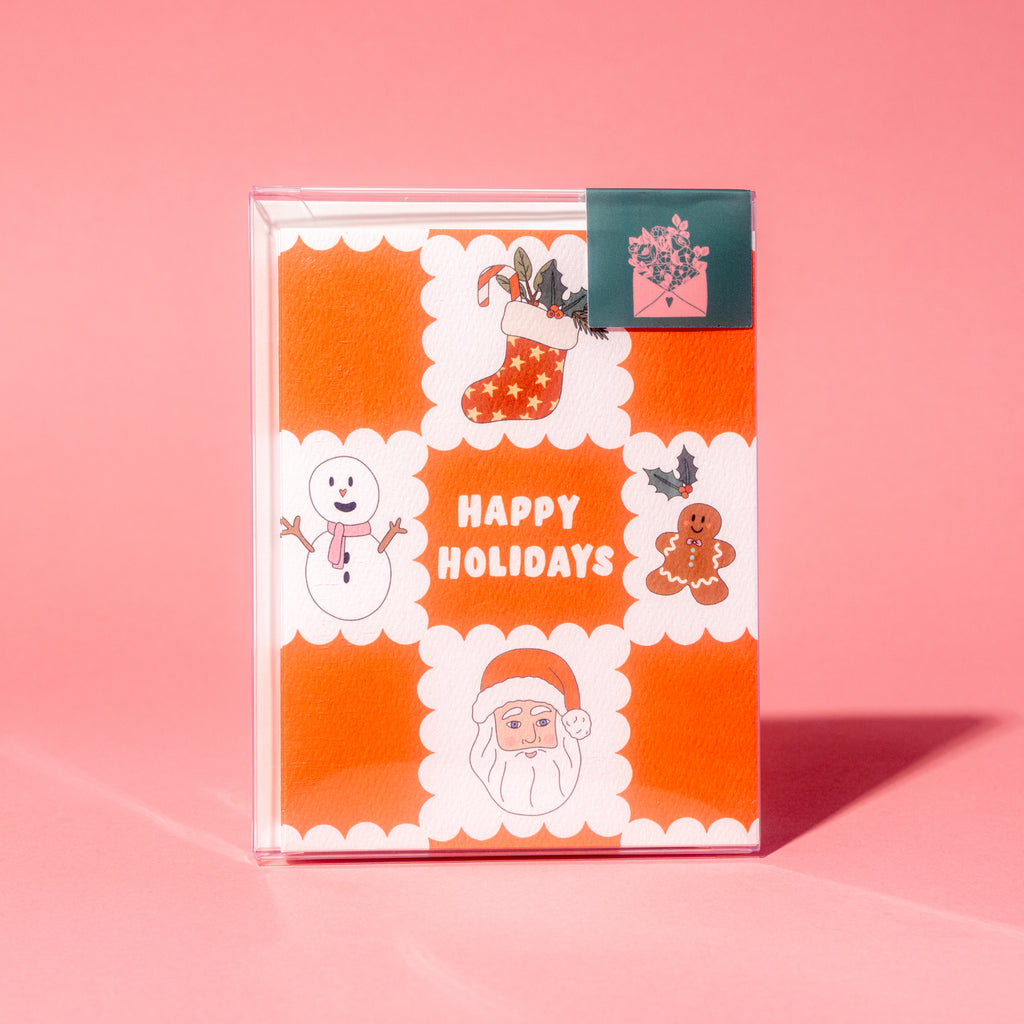 Santa Check Boxed Notes