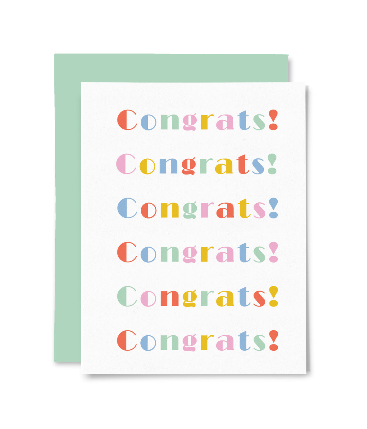 Congrats Colorful Text Card