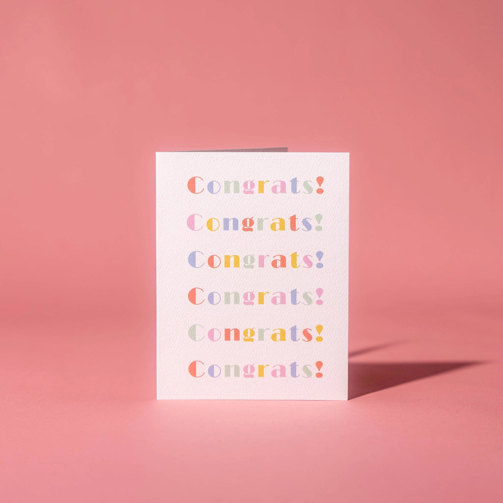Congrats Colorful Text Card