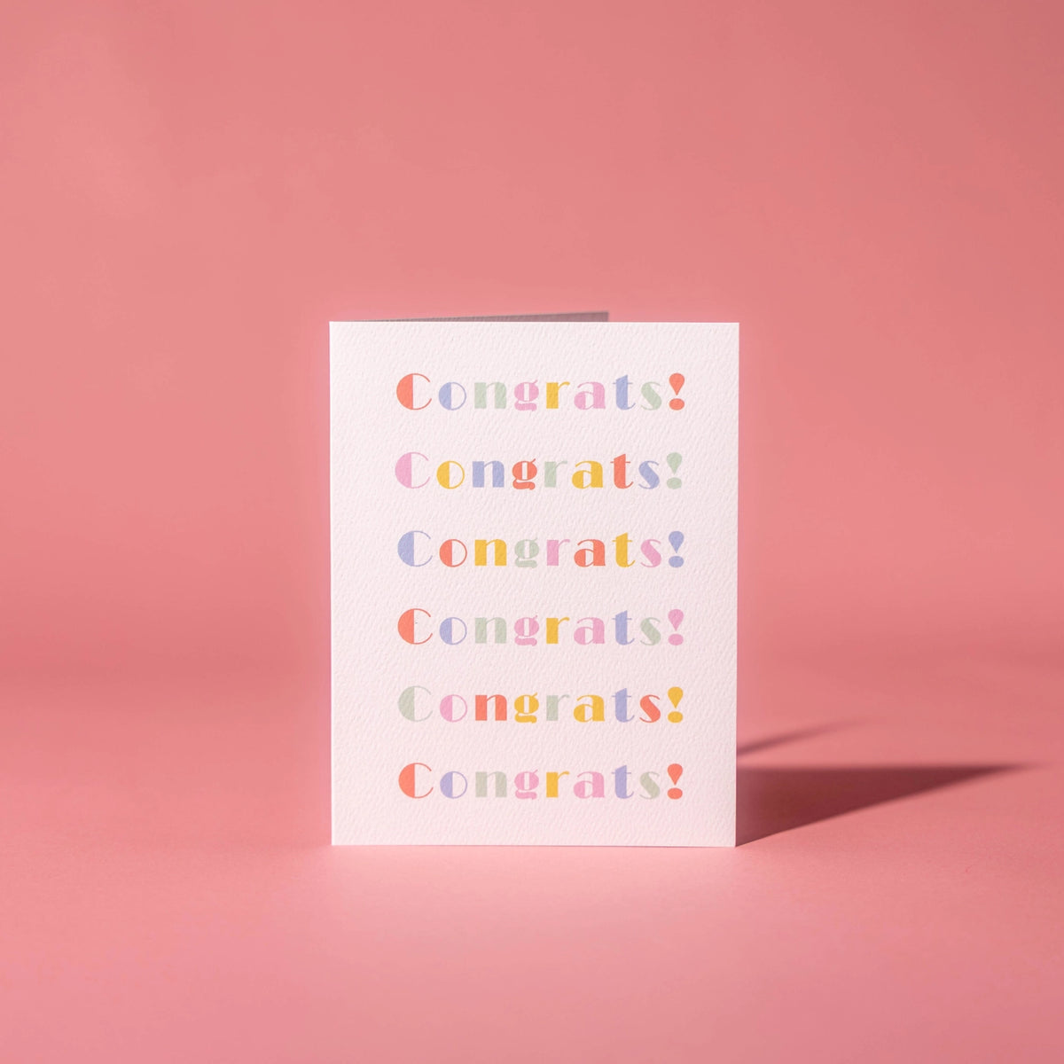Congrats Colorful Text Card