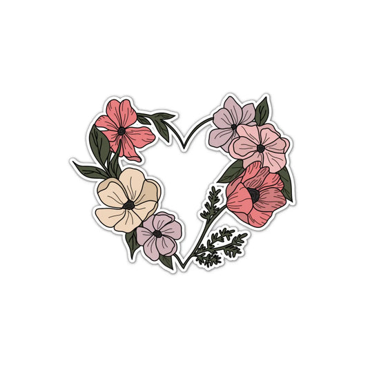 Flower Heart Sticker