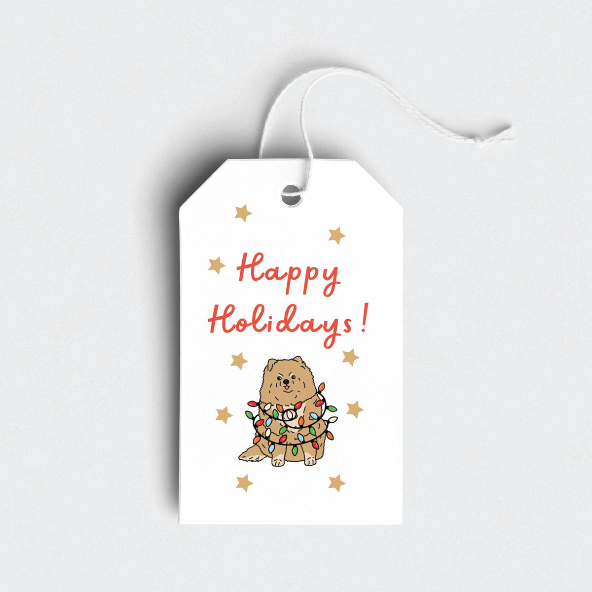 Holiday Dogs Gift Tags - Pack of 10