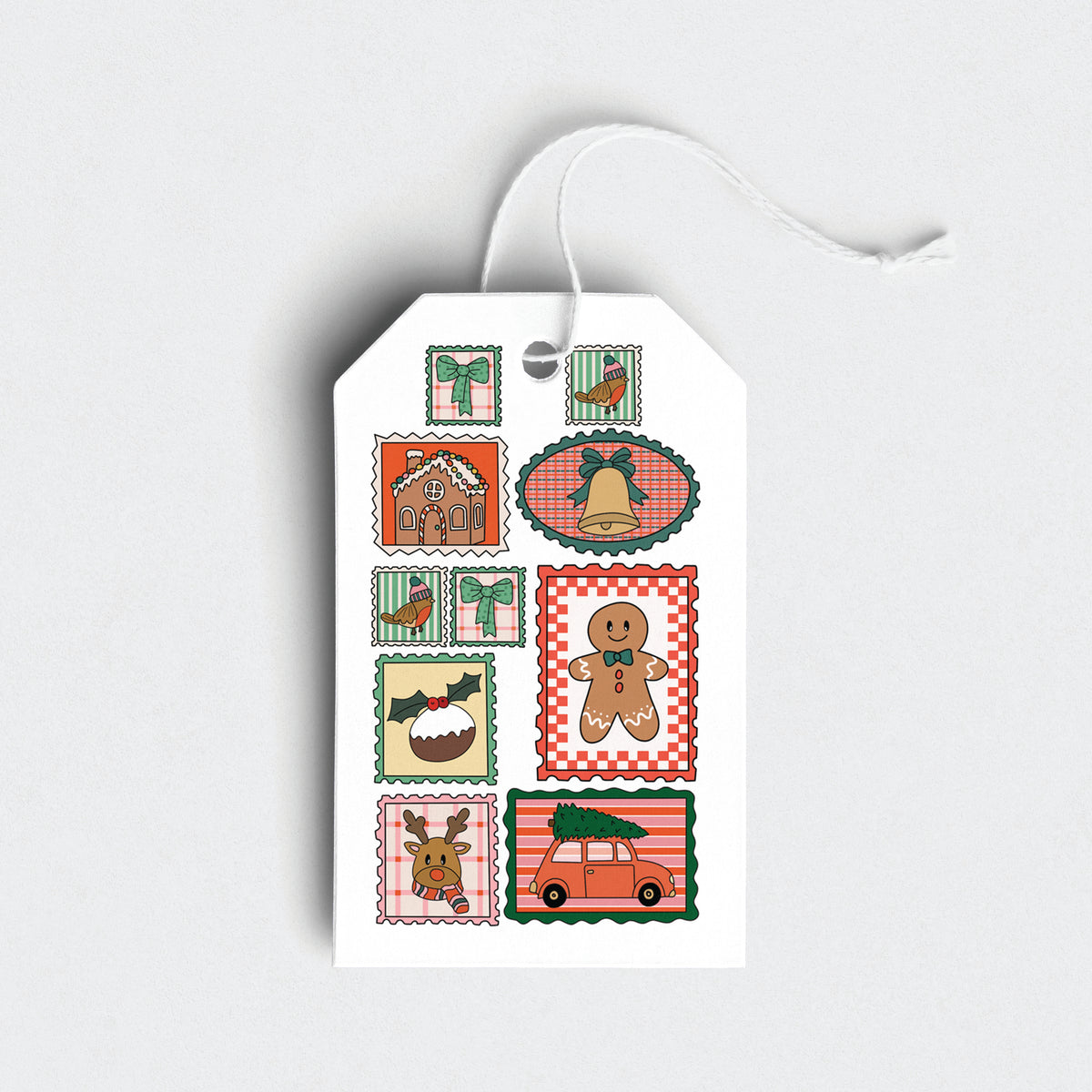 Holiday Stamps Gift Tags - Pack of 10