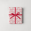 Cherry Stripes Gift Wrap 3 Sheets Rolled