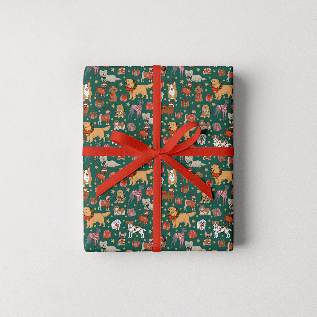 Holiday Dogs Gift Wrap Rolls