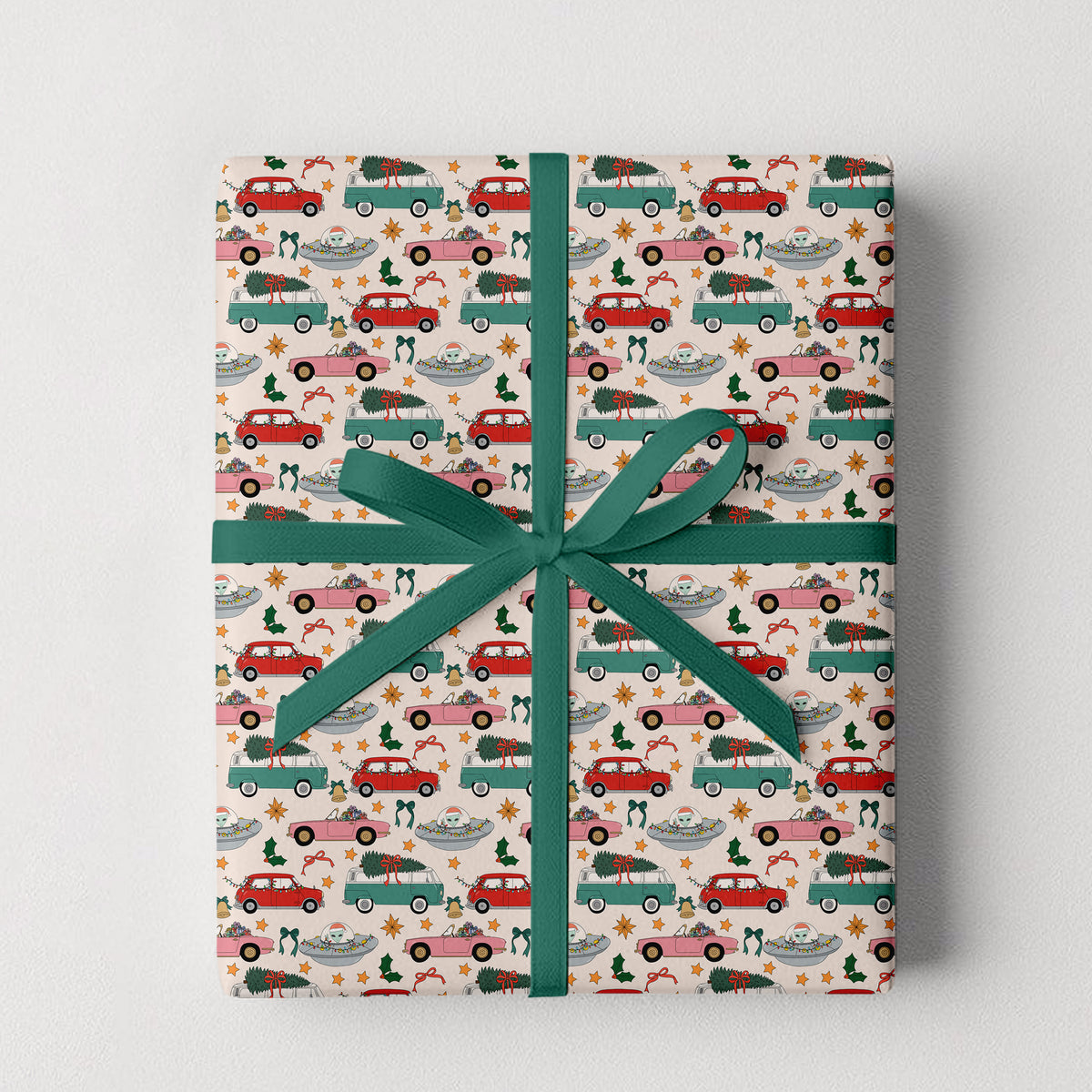 Holiday Car Print Wrapping Paper - 3 Sheets per Roll