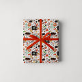 Retro Print Gift Wrap 3 Sheets Rolled