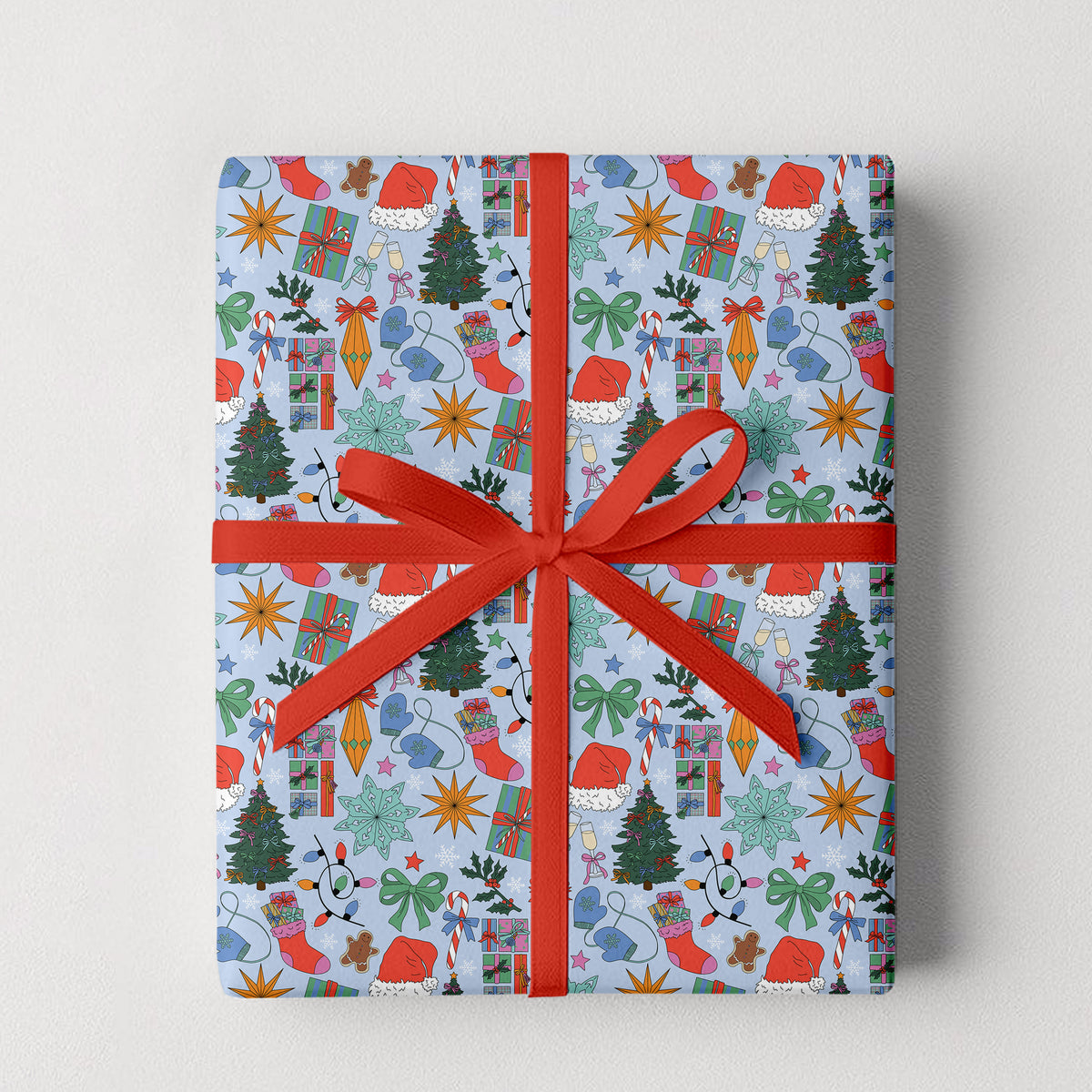 Merry & Bright Christmas Wrapping Paper - 3 Sheets per Roll