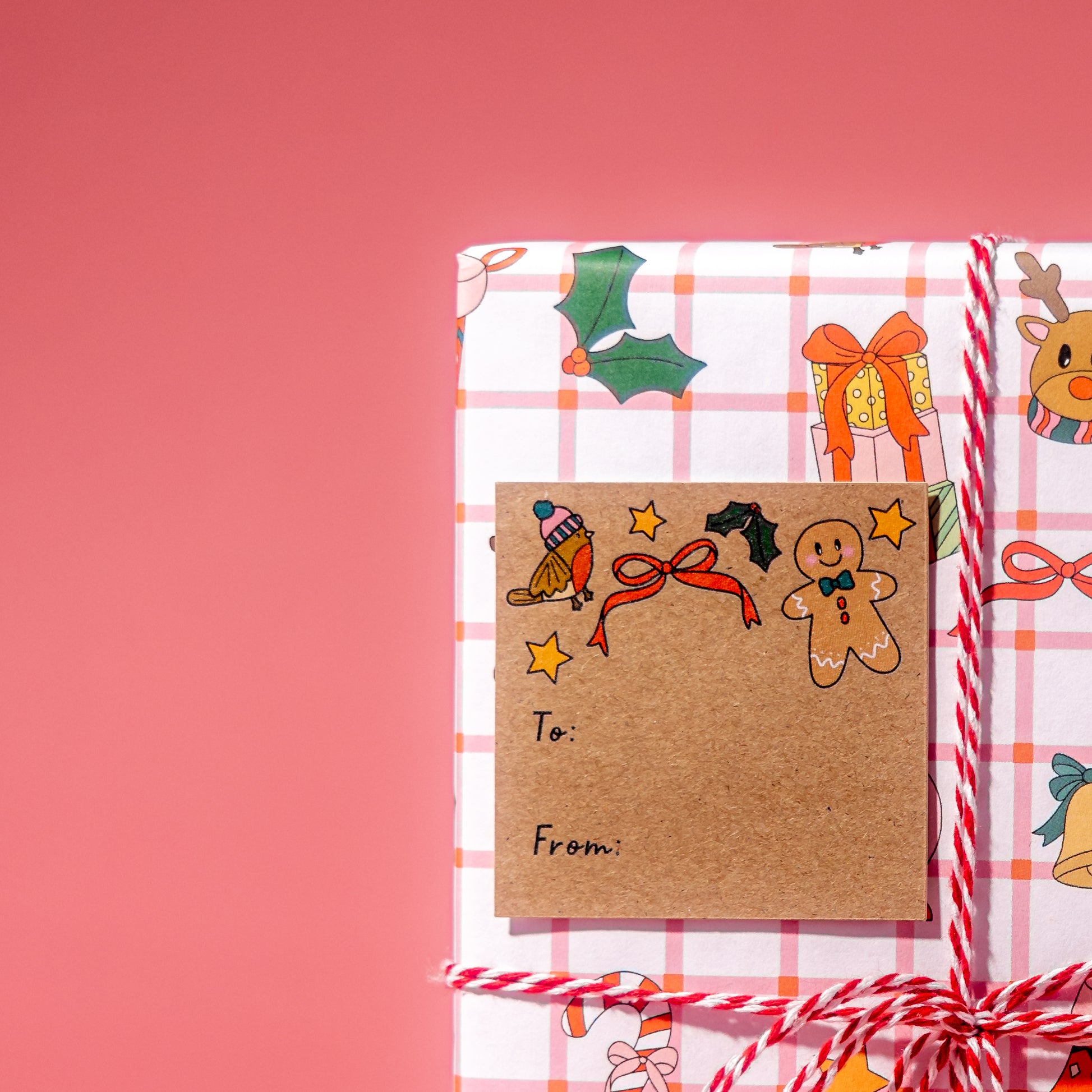 Christmas Icons Sticker Tags - Pack of 10