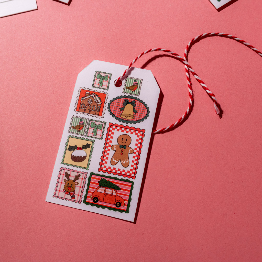 Holiday Stamps Gift Tags - Pack of 10