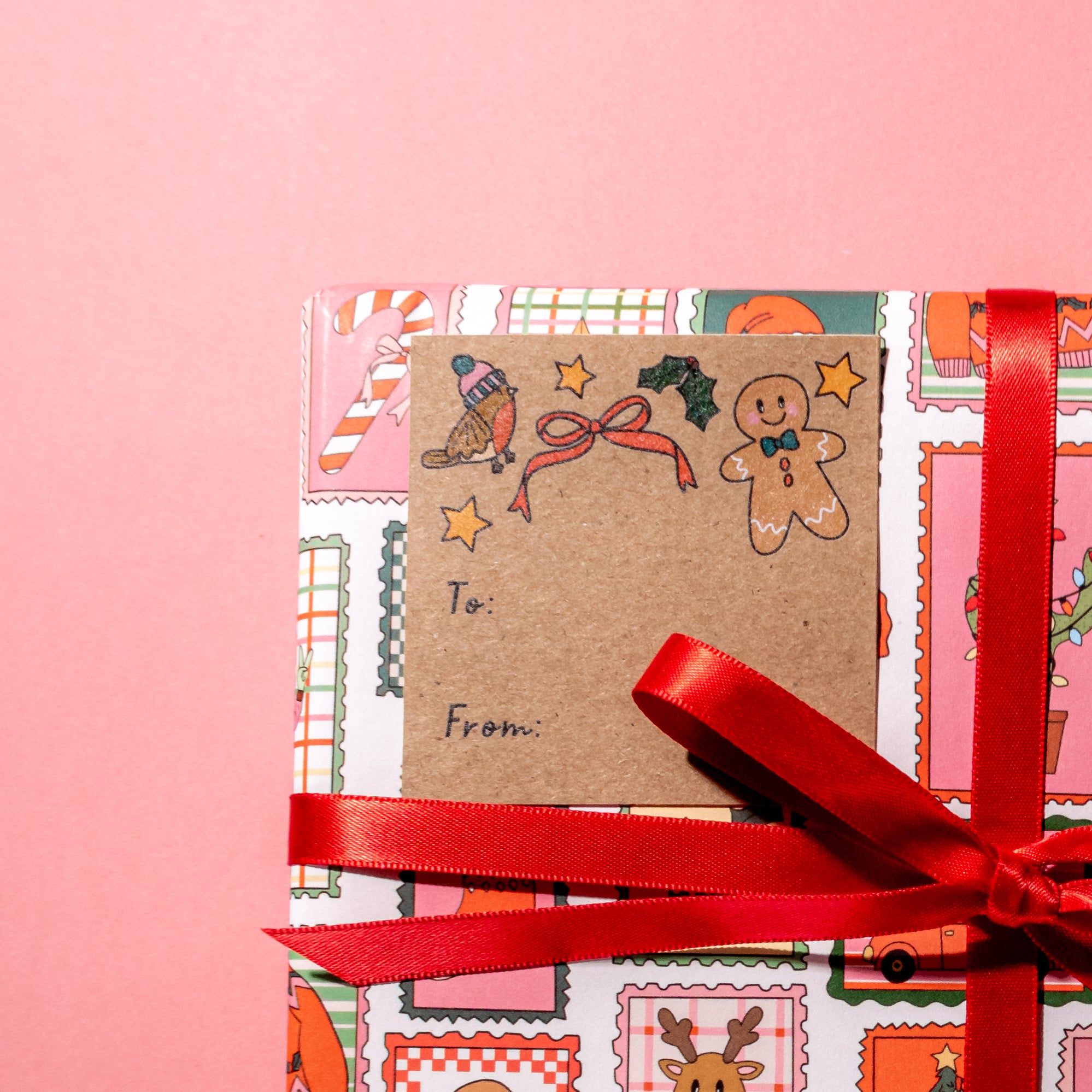 Christmas Icons Sticker Tags - Pack of 10