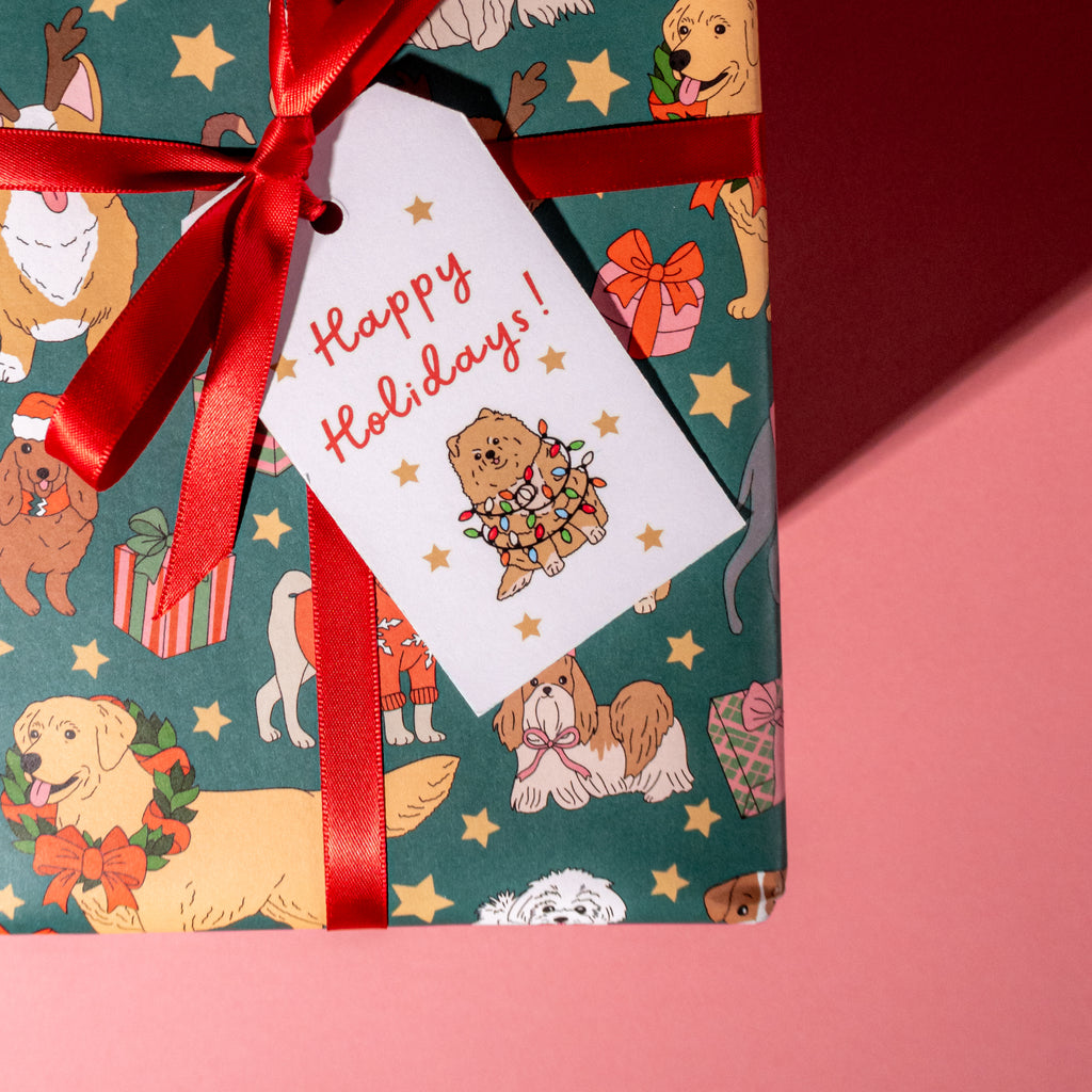 Holiday Dogs Gift Tags - Pack of 10