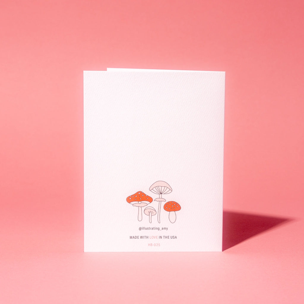 Mushroom Skating Greeting Card