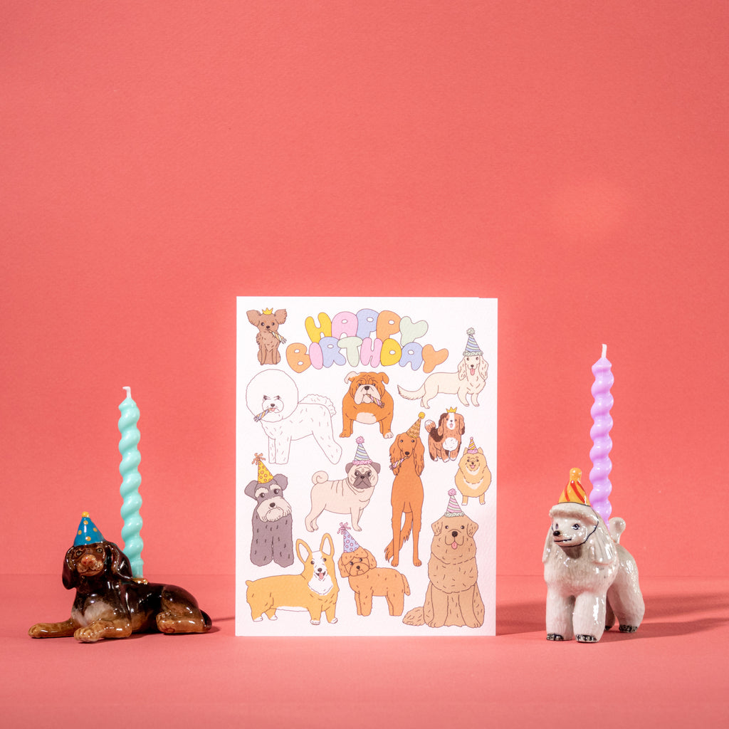 Party Dogs Birthday Greeting Card