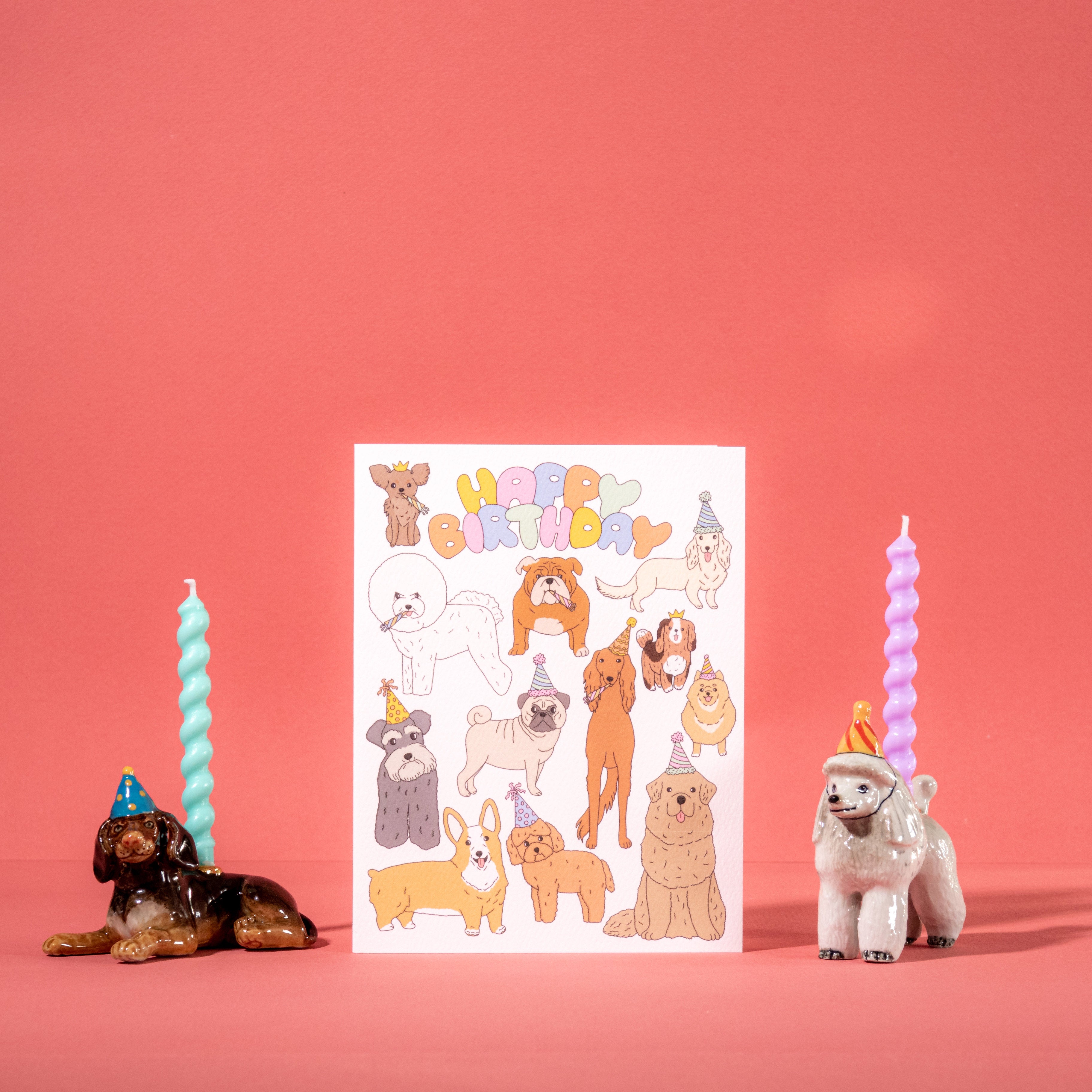 Party Dogs Birthday Greeting Card