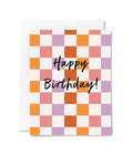Checkerboard Happy Birthday Card
