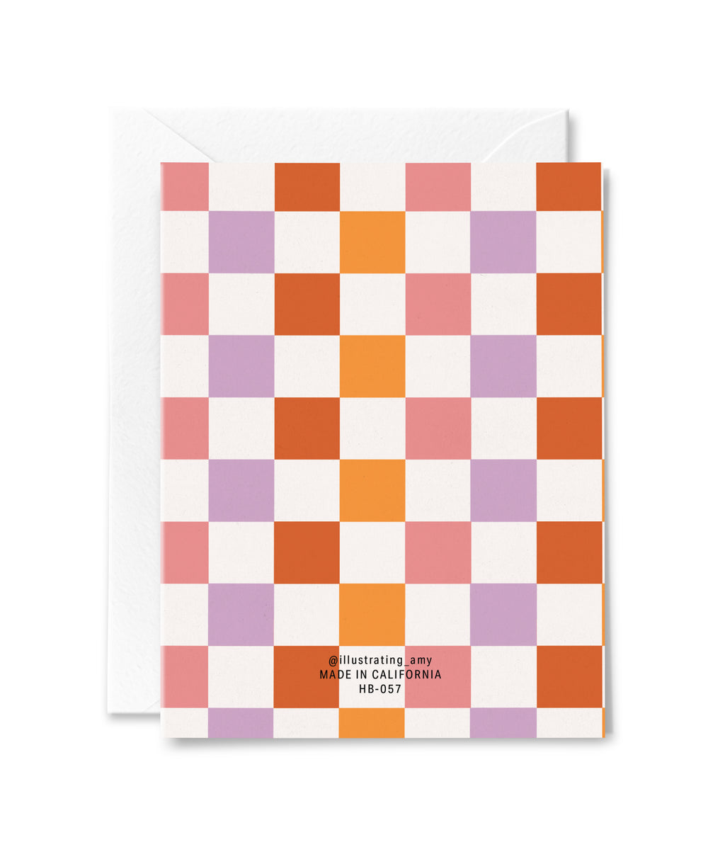 Checkerboard Happy Birthday Card