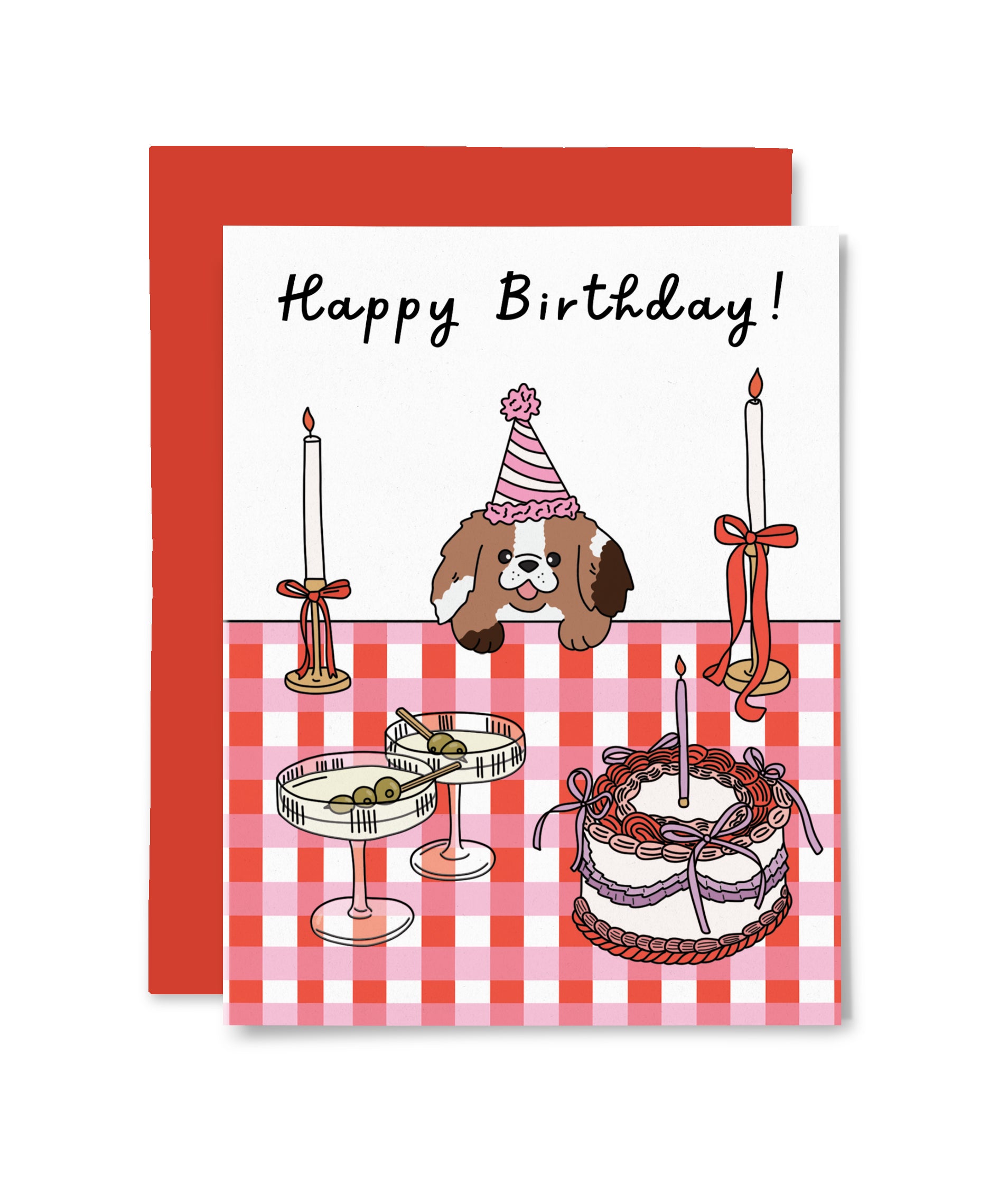 Pup & Cocktails Birthday Card