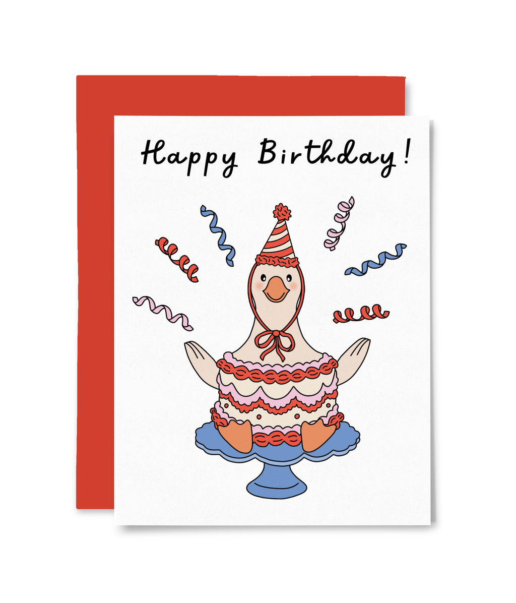 Happy Birthday Goose Greeting Card