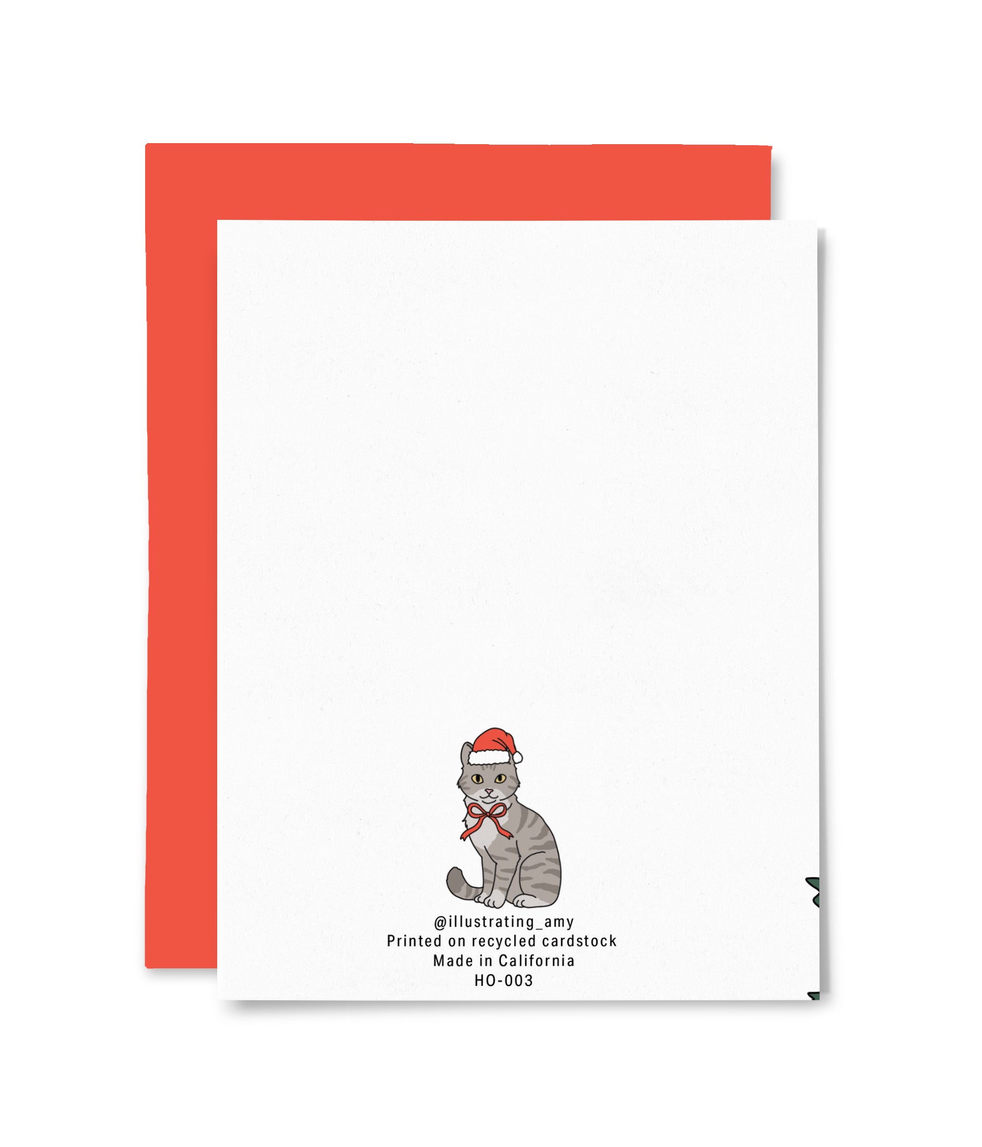Cat in Christmas Tree Greeting Card