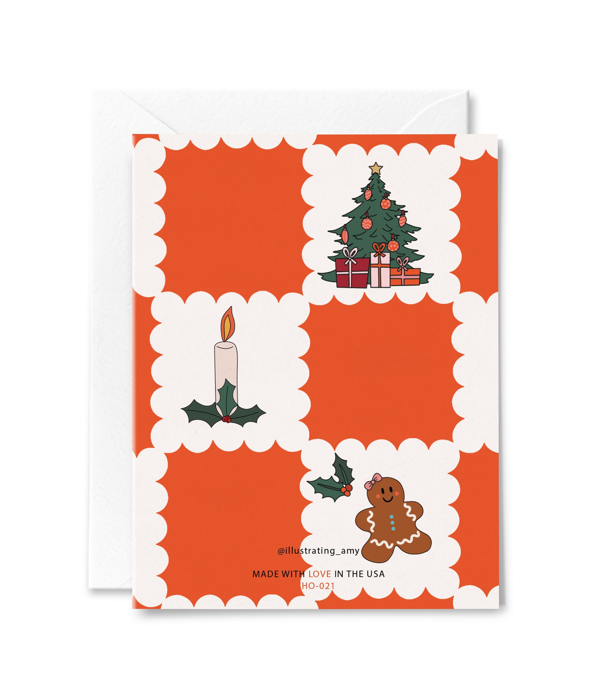 Santa Check Boxed Notes