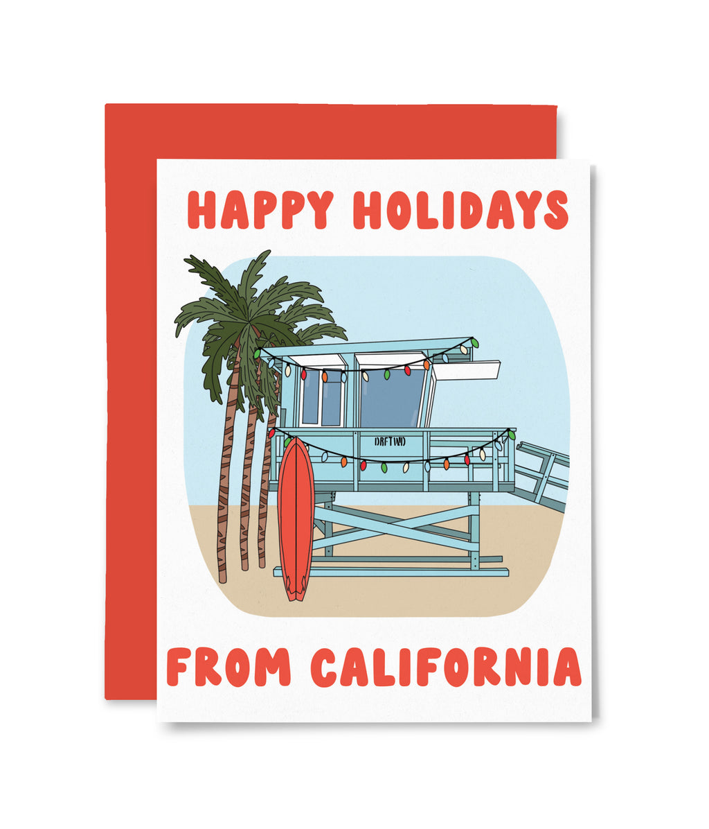 California Coastal Holiday Card