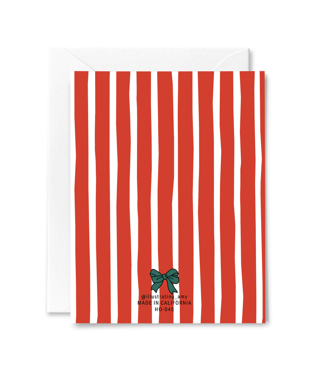 Striped Santa Holiday Card