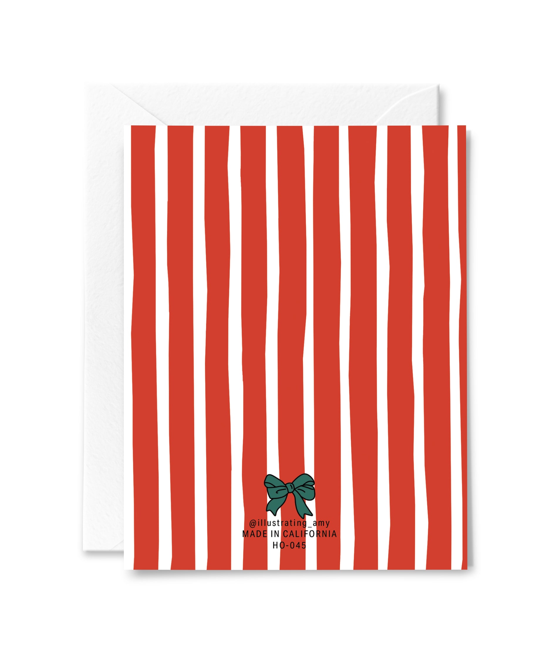 Striped Santa Holiday Card