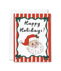 Striped Santa Holiday Card