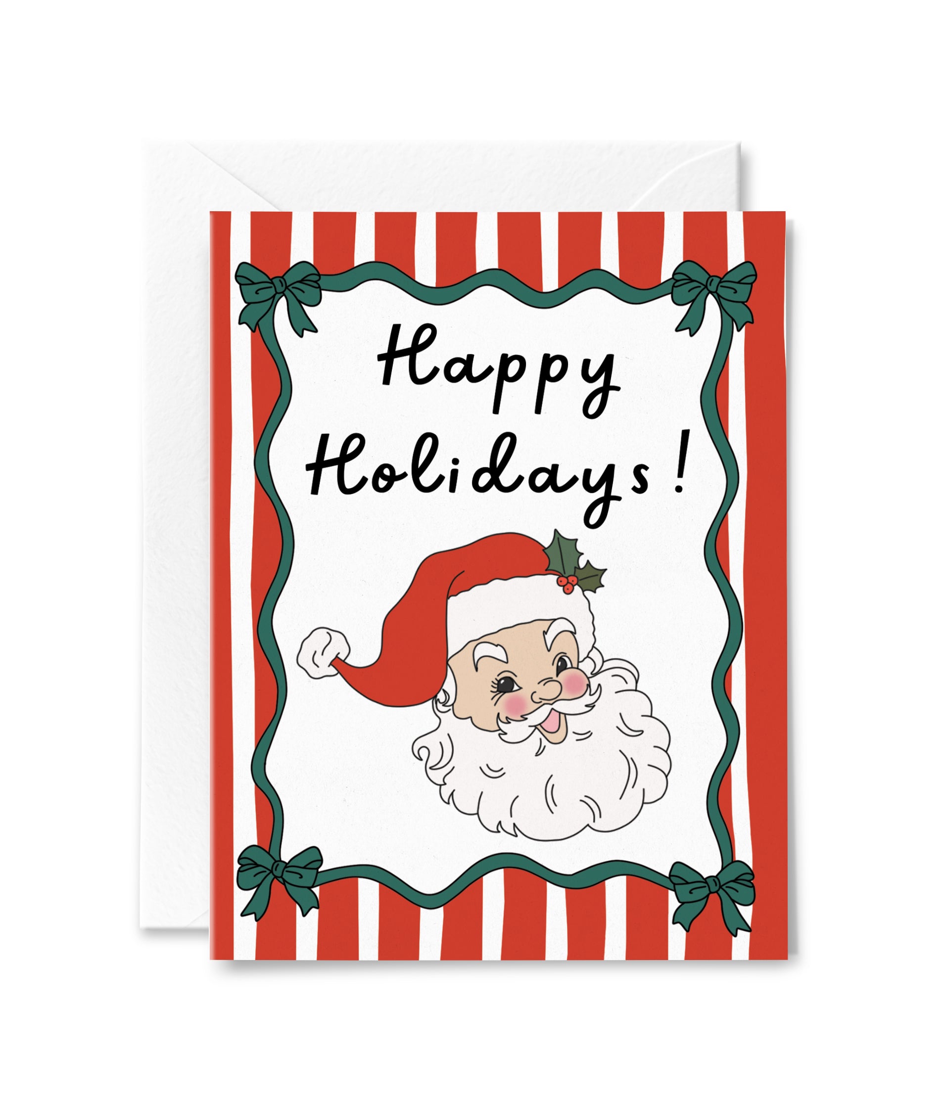 Striped Santa Holiday Card