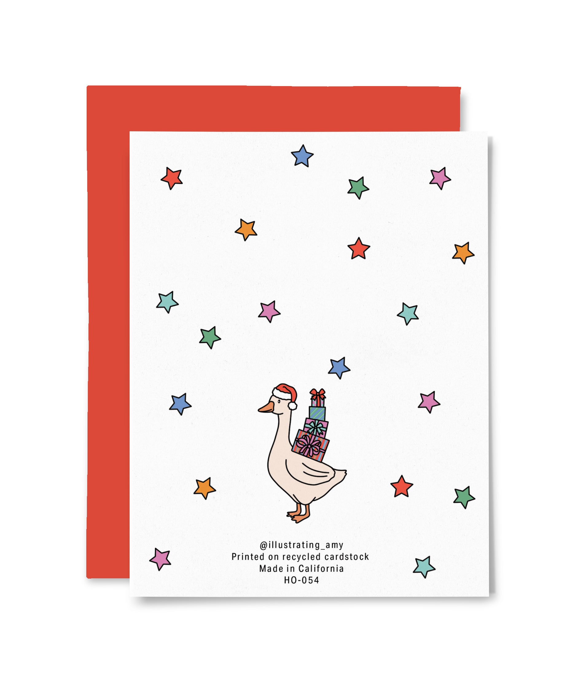 Christmas Goose Greeting Card