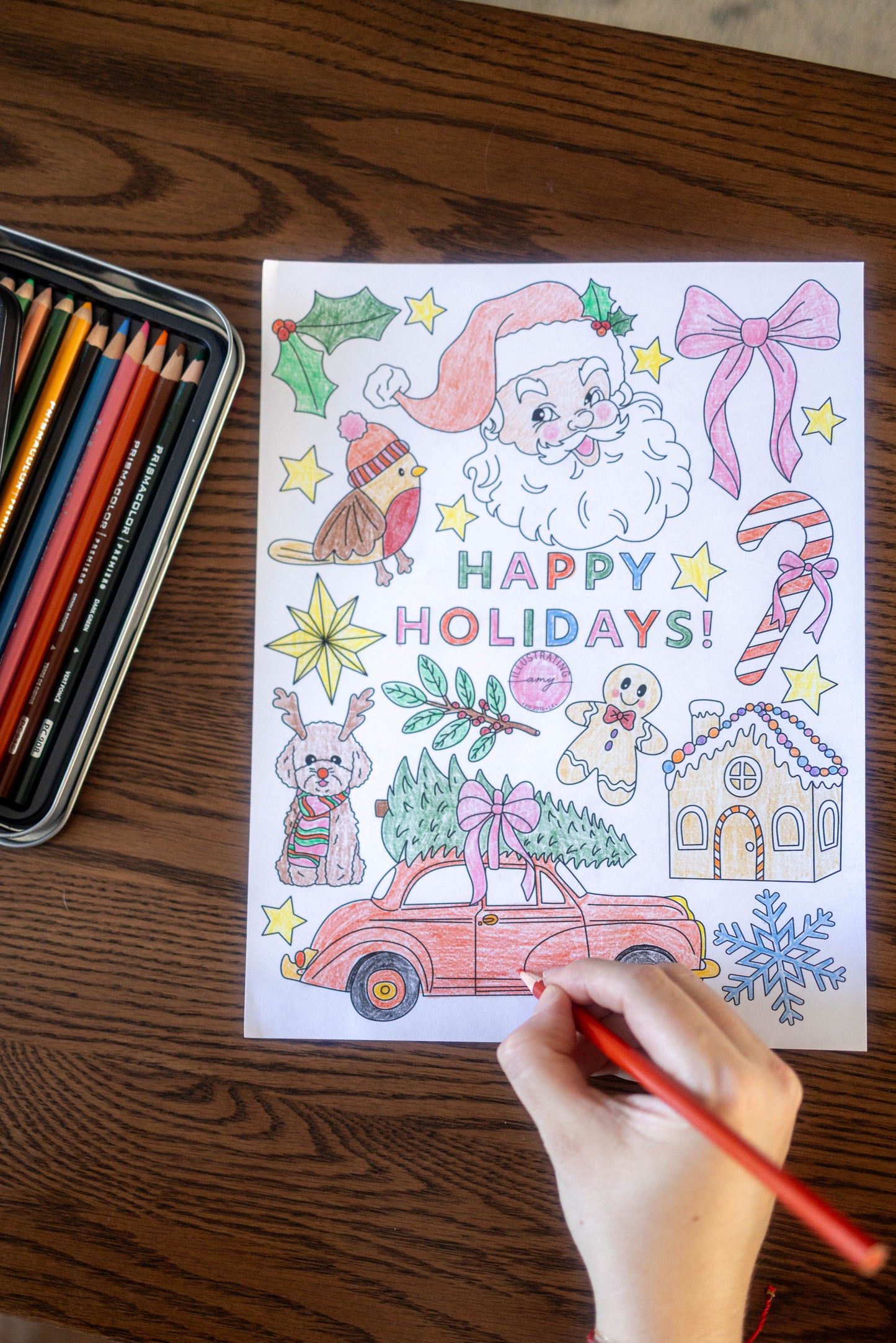 Christmas Coloring Sheet – Printable Holiday Art