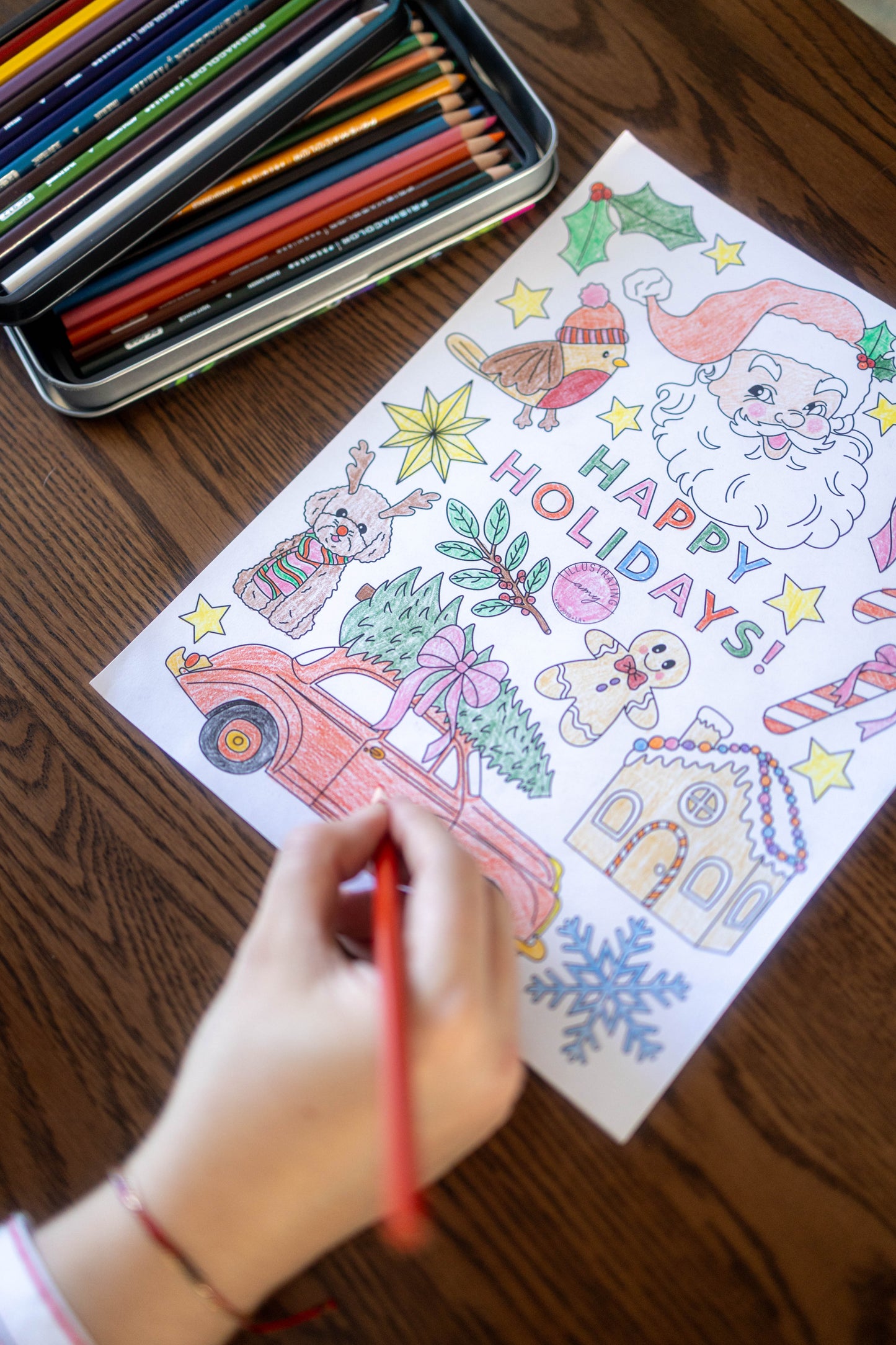 Christmas Coloring Sheet – Printable Holiday Art