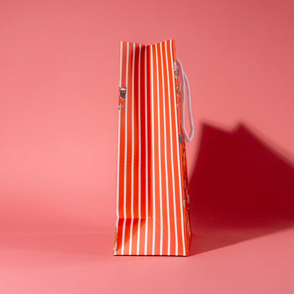 Holiday Dogs In Red Gift Bag