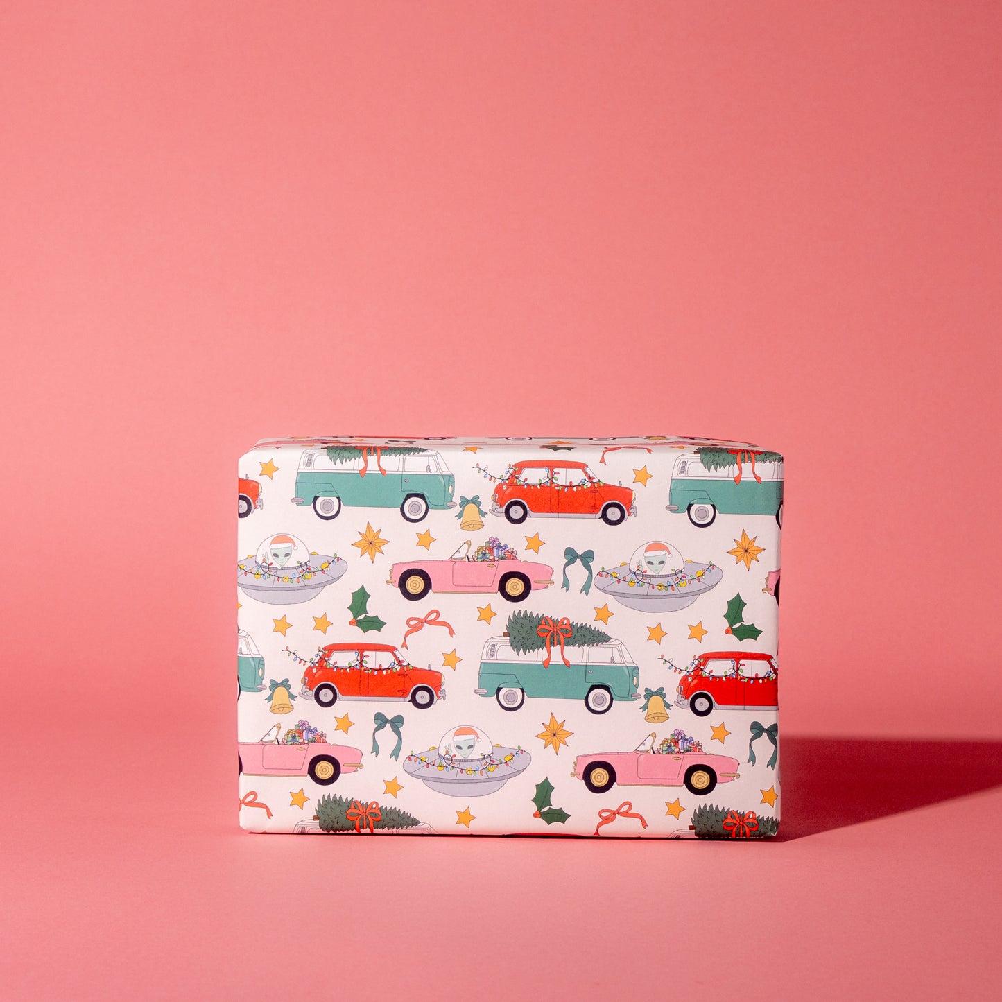 Holiday Car Print Gift Wrap Rolls