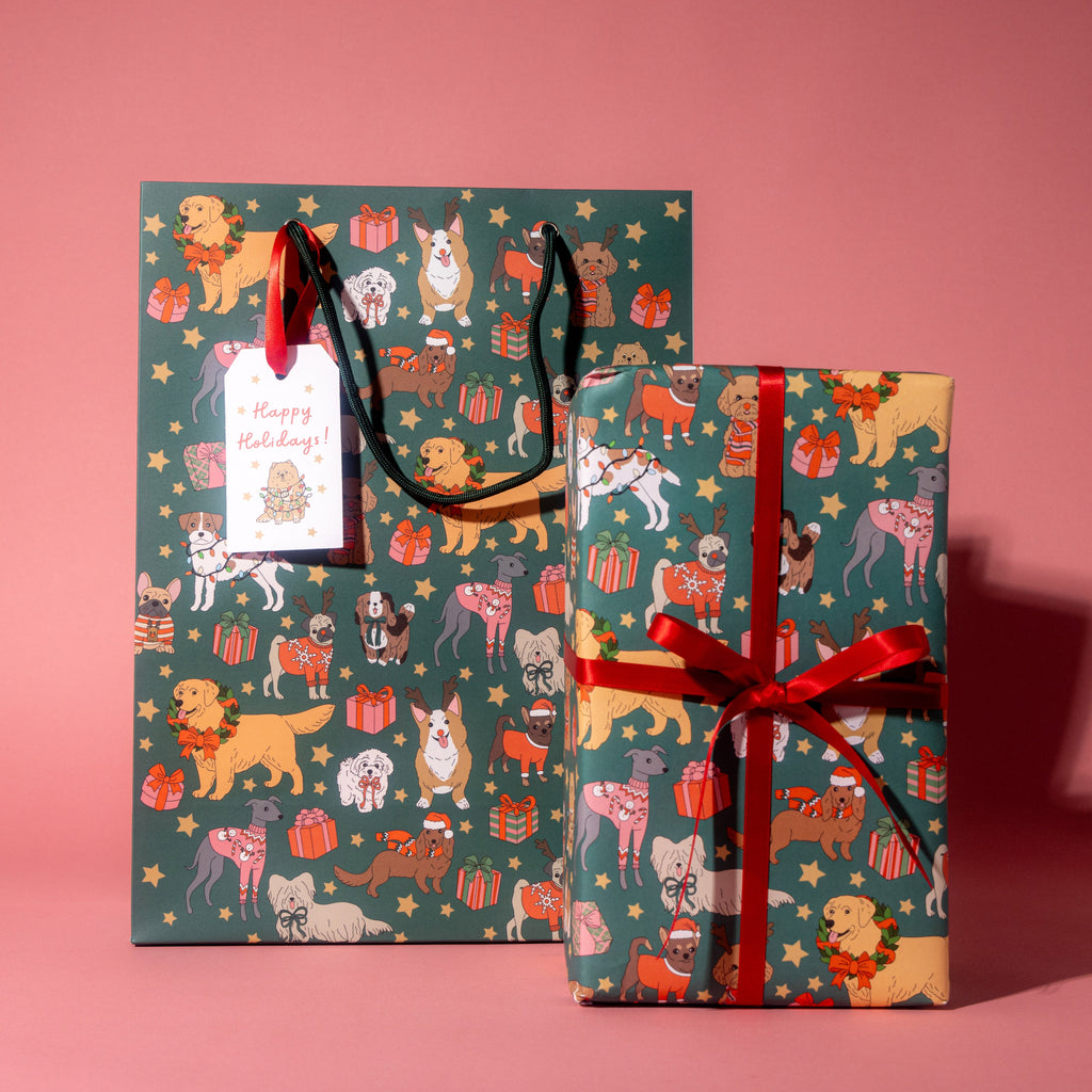 Holiday Dogs Gift Bag