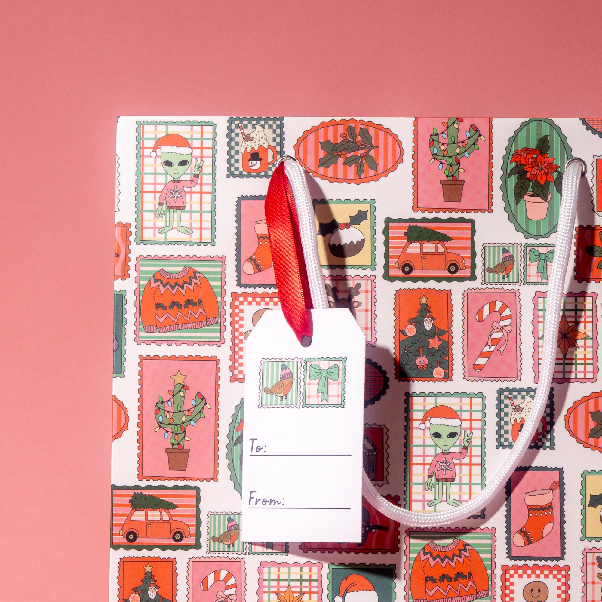 Holiday Stamps Gift Tags - Pack of 10