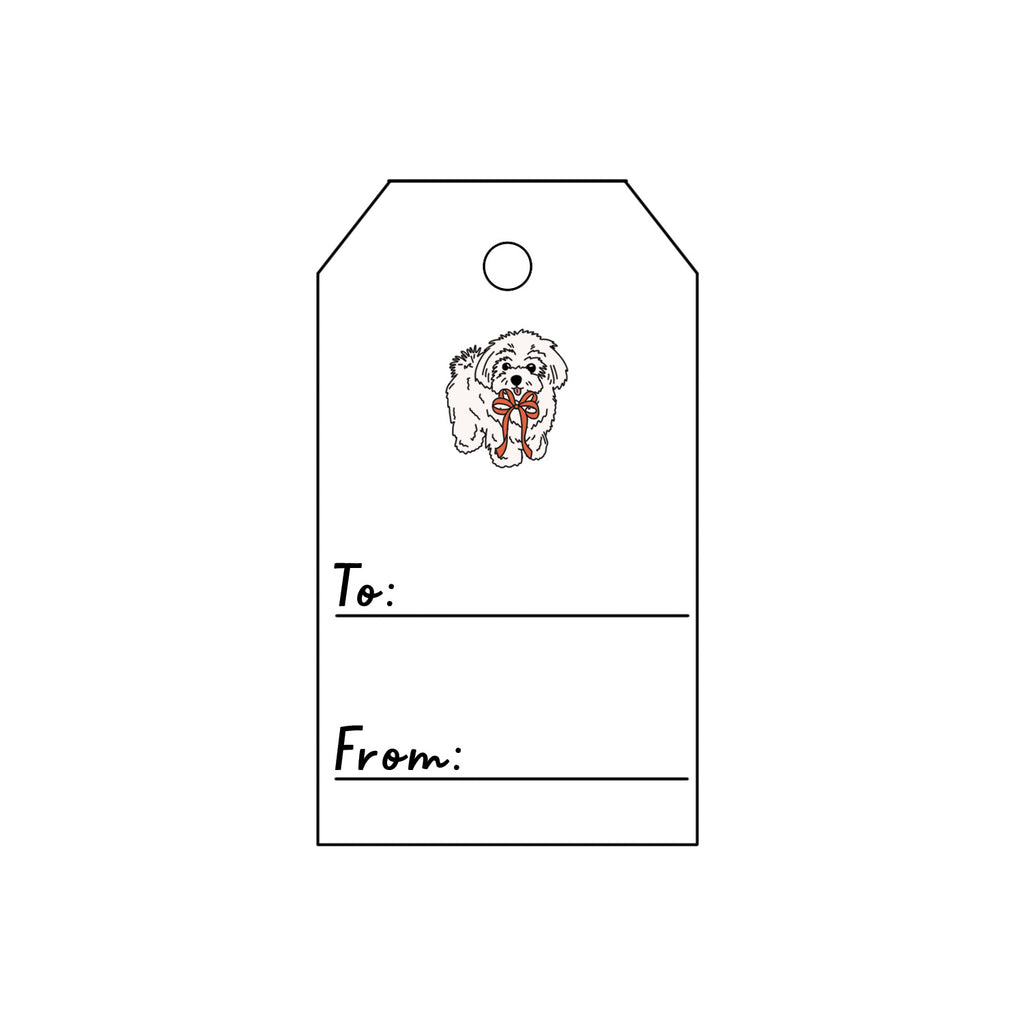 Holiday Dogs Gift Tags - Pack of 10