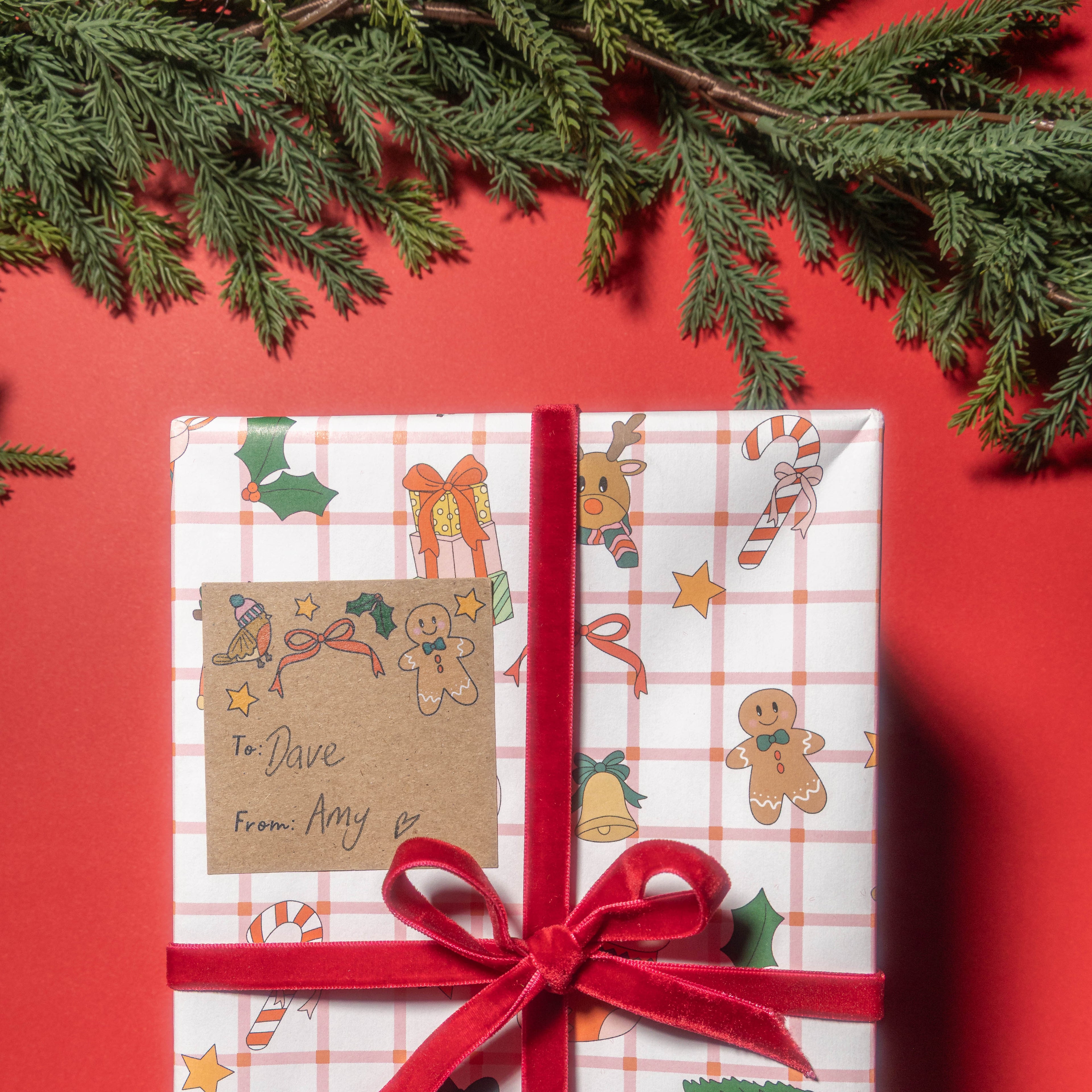 Christmas Icons Sticker Tags - Pack of 10