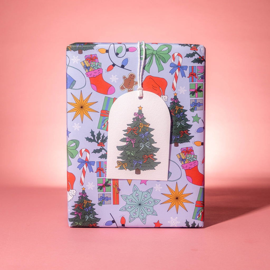 Bow Christmas Tree Gift Tags – Arch Shape, Pack of 10