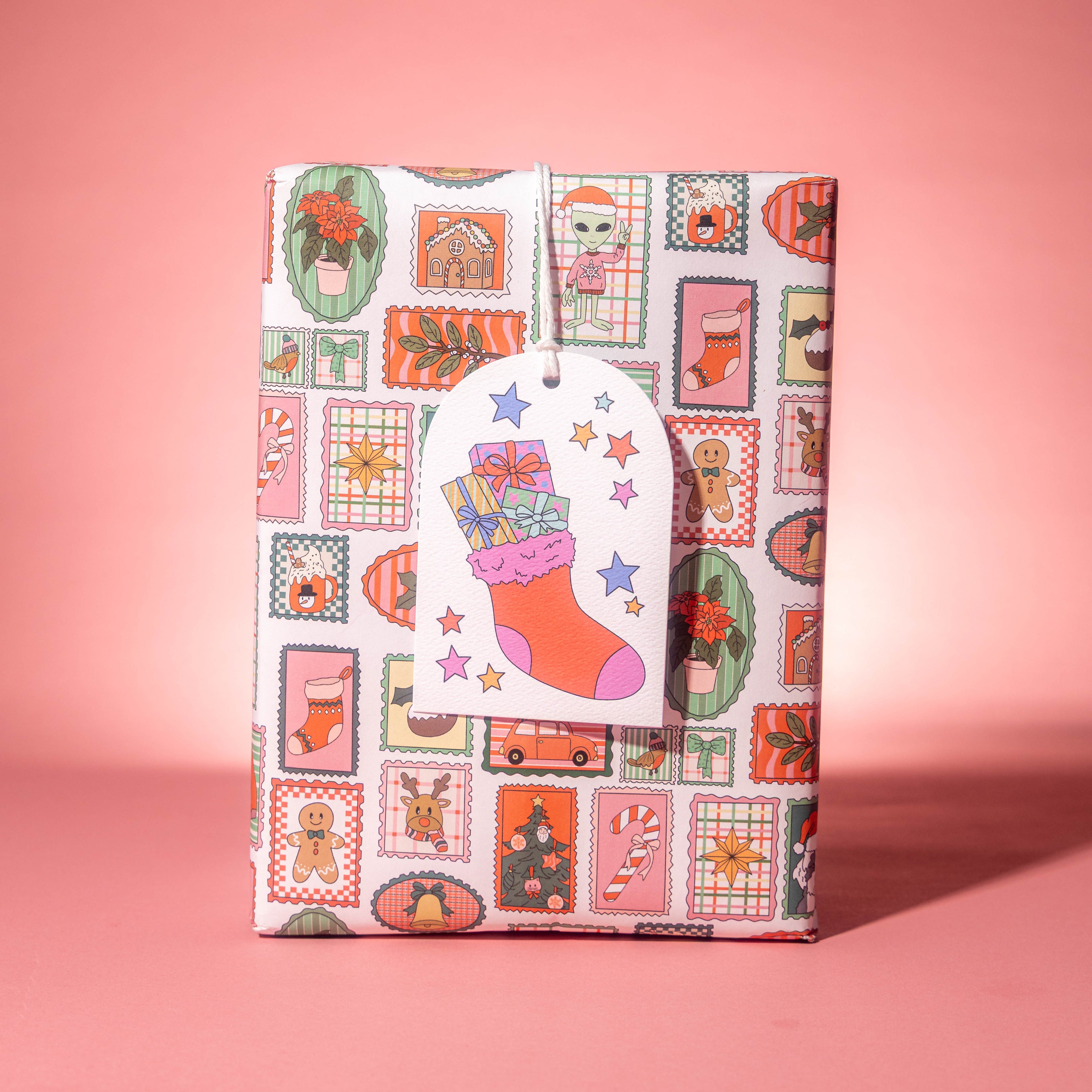 Christmas Stocking Gift Tags – Arch Shape, Pack of 10