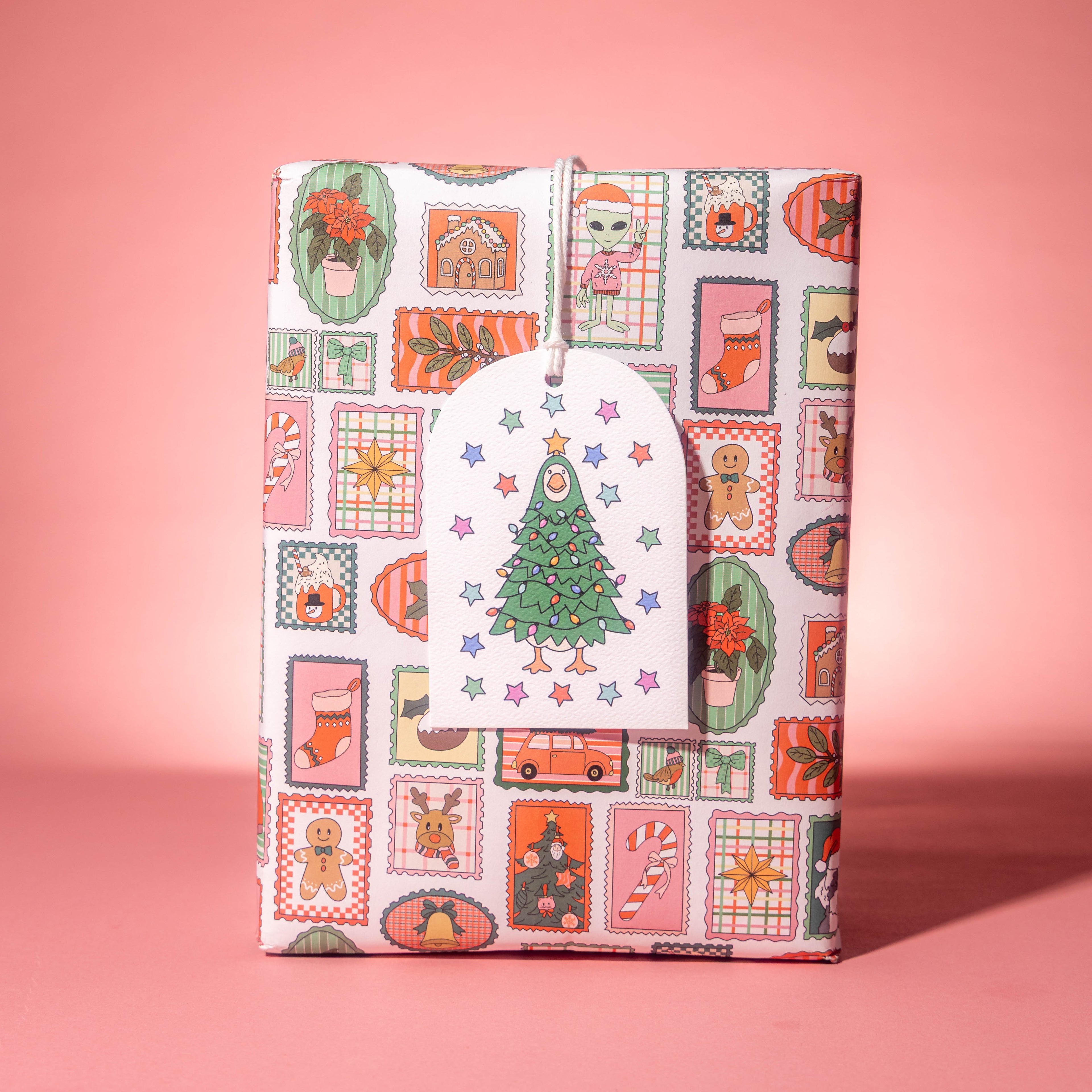 Christmas Goose Gift Tags – Arch Shape, Pack of 10