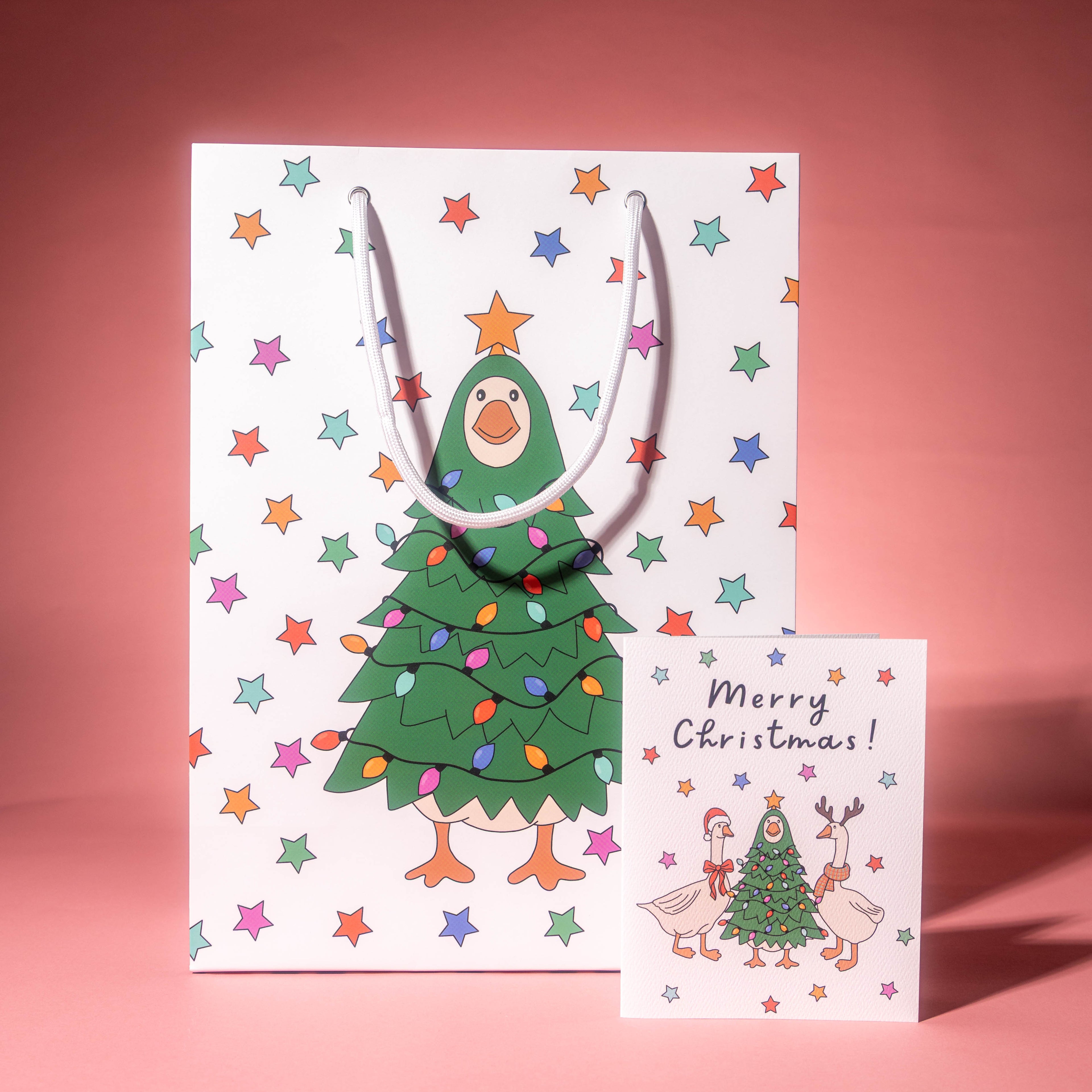 Christmas Goose Greeting Card
