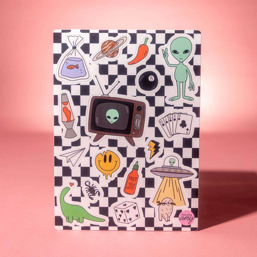 Retro Print Sticker Sheets