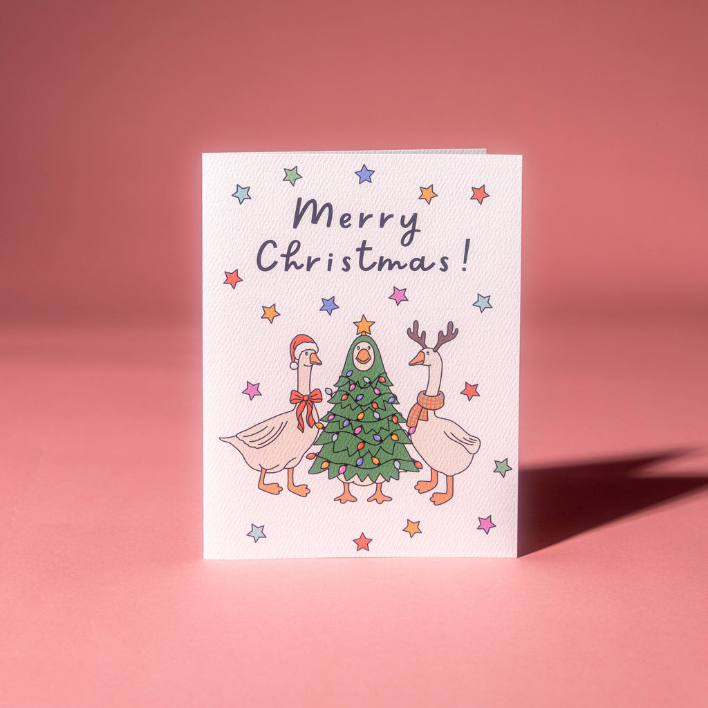 Christmas Goose Greeting Card