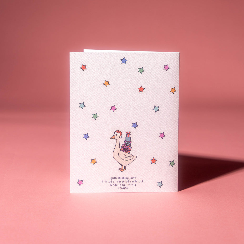 Christmas Goose Greeting Card