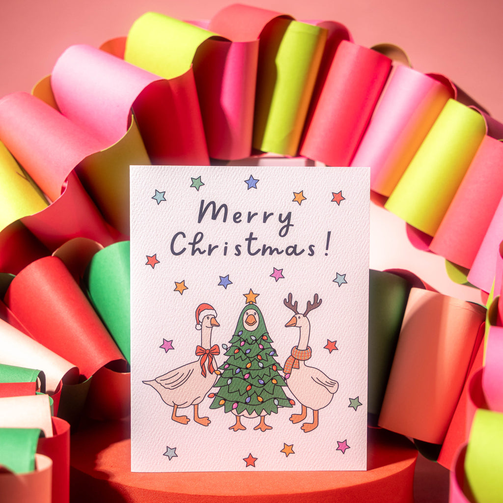 Christmas Goose Greeting Card